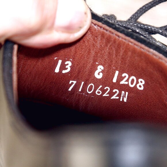 Allen Edmonds DELRAY Split Toe Blucher 13 E Black * add $15 new Trees - Picture 6 of 13